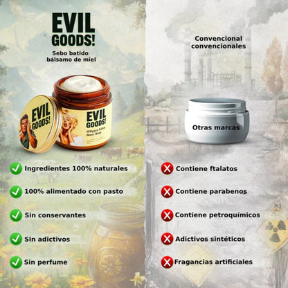 EVIL GOODS! Crema facial orgánica, cuidado de la piel.